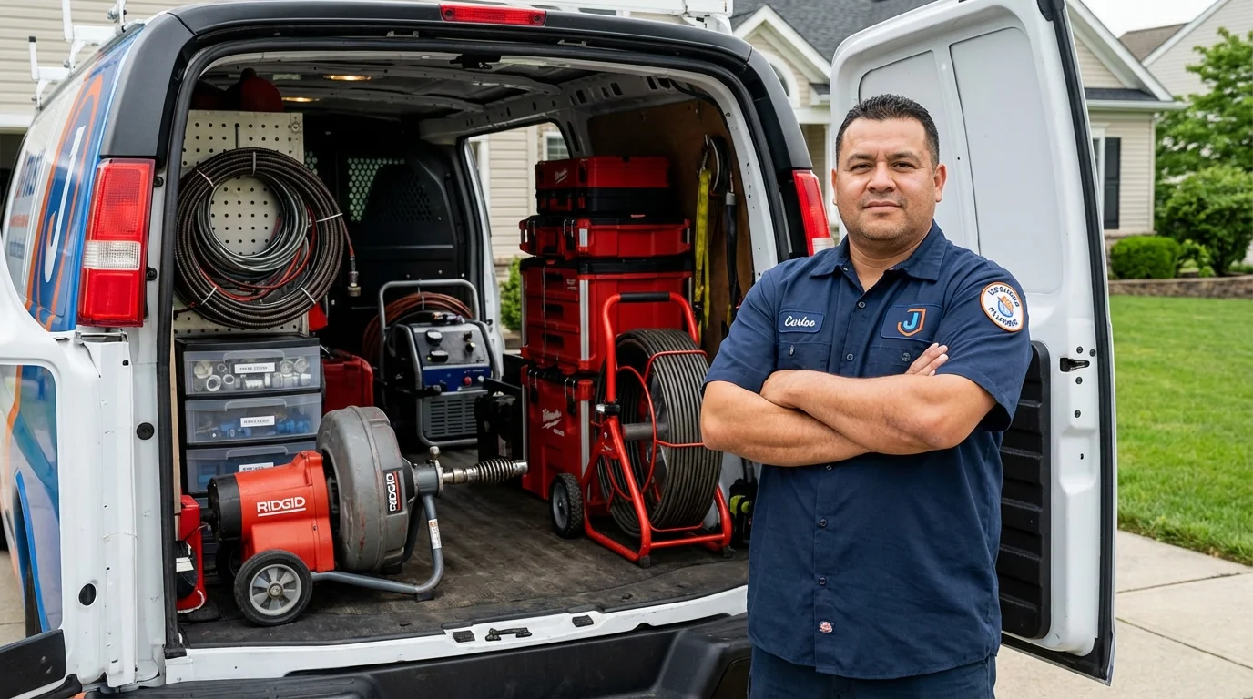 Professional drain cleaning equipment and Johns Plumbing LLC plumber in Gering