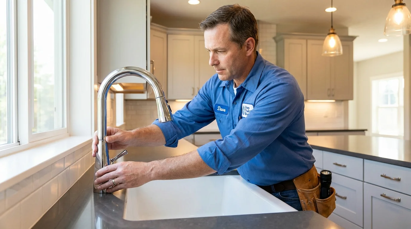 Kitchen faucet installation by Johns Plumbing LLC in Gering