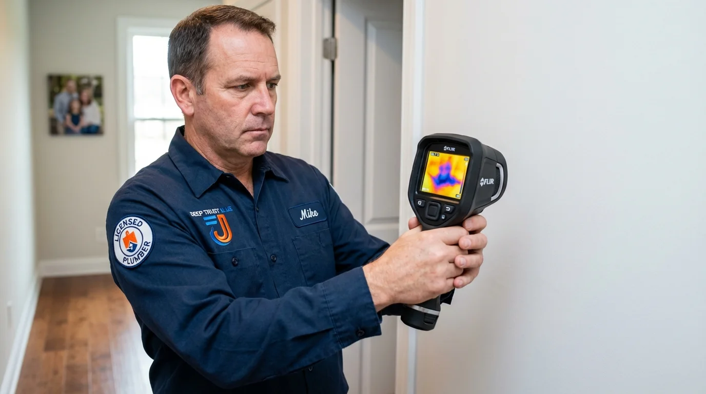Thermal imaging leak detection by Johns Plumbing LLC in Gering